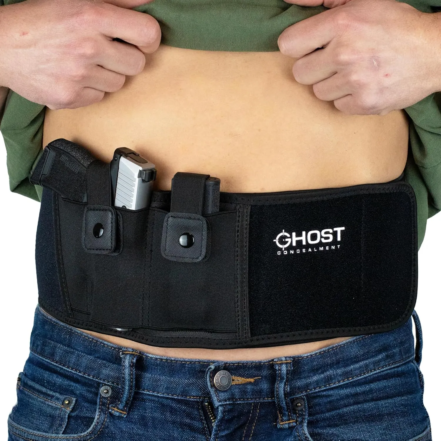 Belly Band Holster for Concealed Carry, Belly Gun Holster for Men Women, Waistband Holster, Airsoft Holster Fits Glock 19 17 42 43, Smith Wesson, Taurus, Ruger