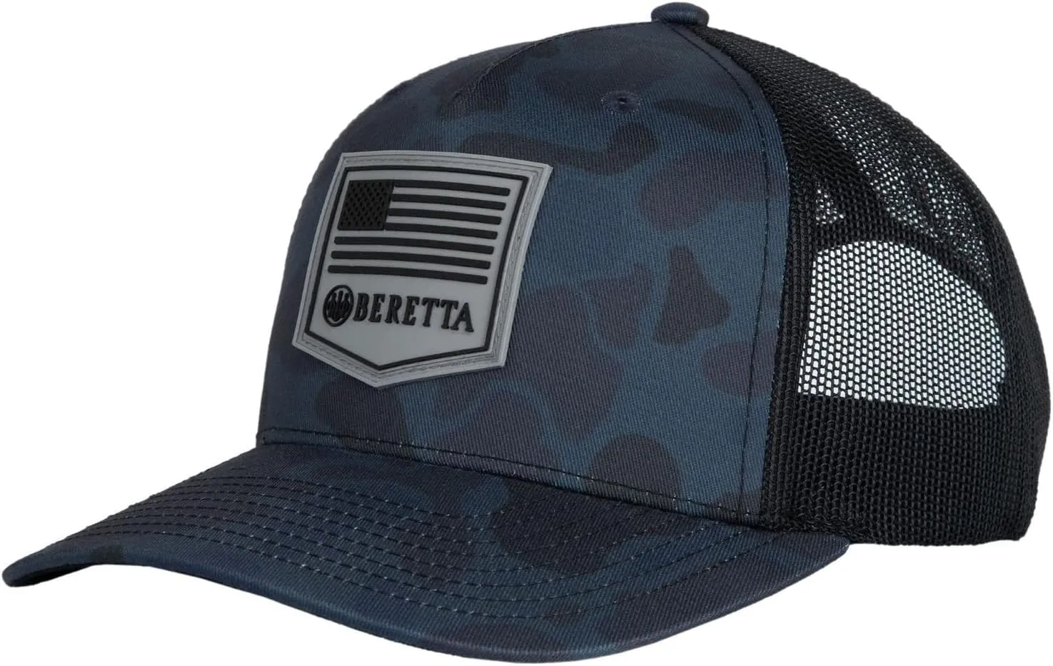 Beretta Men's PM Trucker Breathable Lightweight Outdoor Casual Baseball Cap with Adjustable Snapback - One Size Fits Most