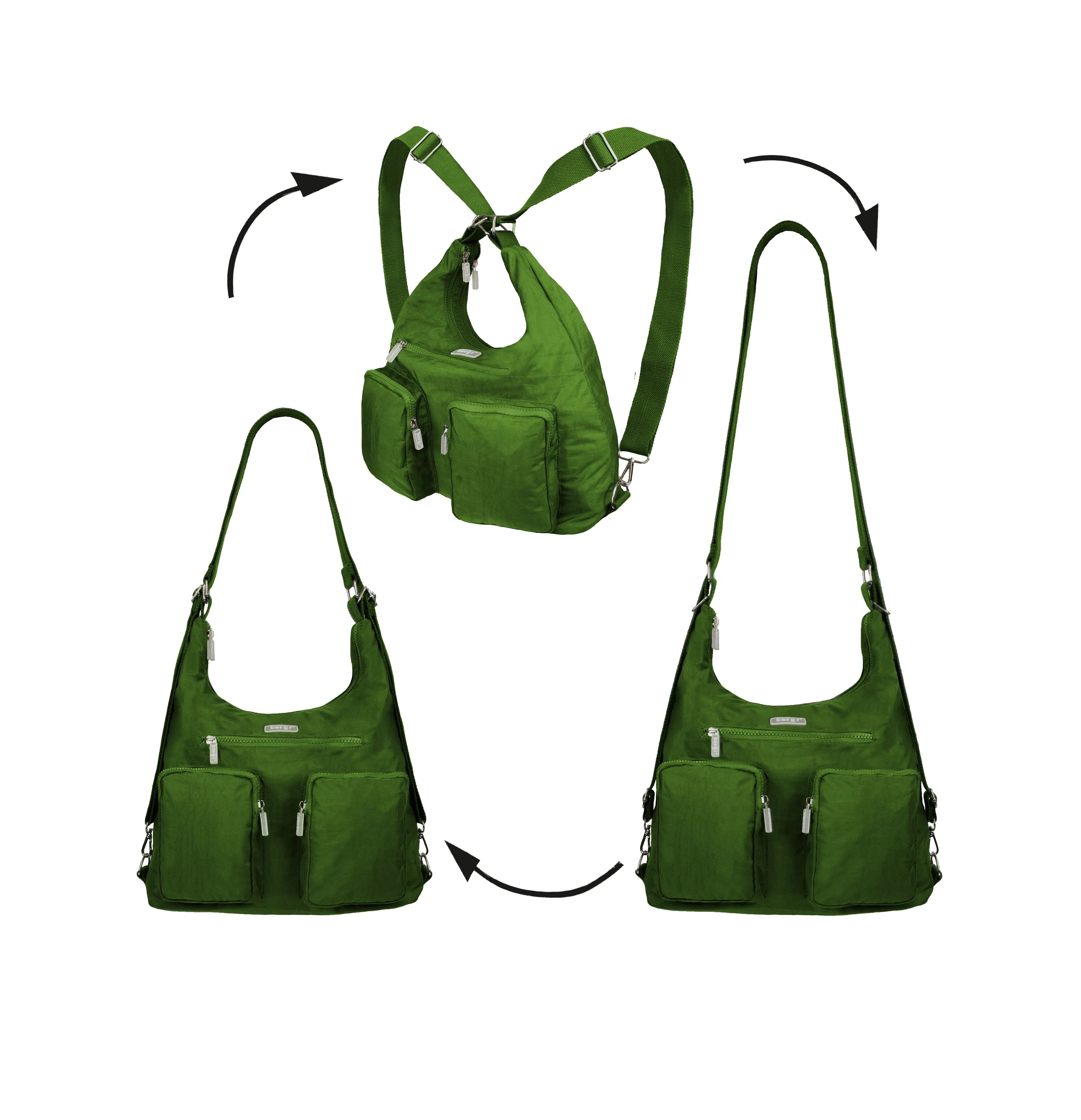 BergsFlexy Funky Convertible Handbags to Backpack to Shoulder Bag Nylon 15L