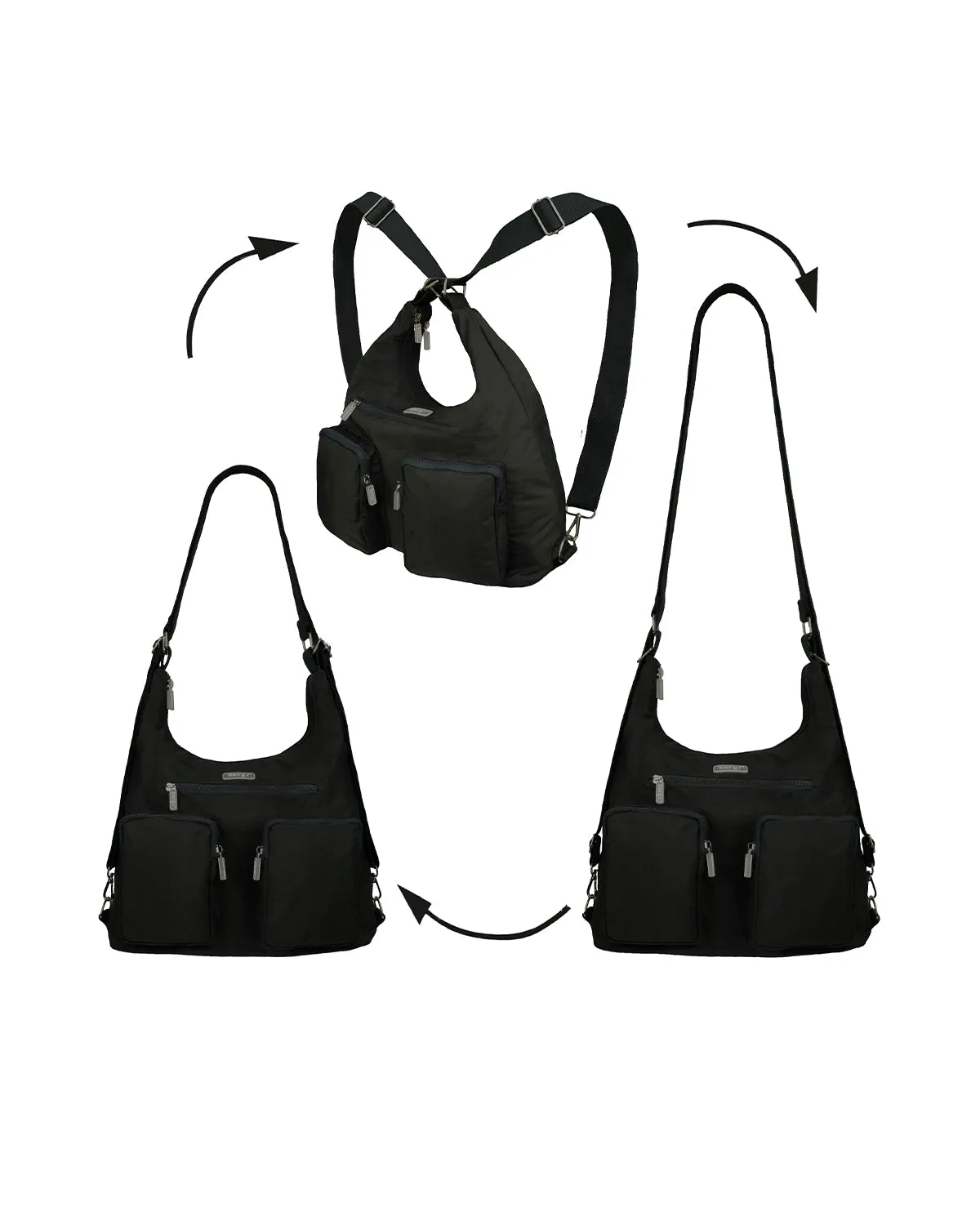 BergsFlexy Funky Convertible Handbags to Backpack to Shoulder Bag Nylon 15L