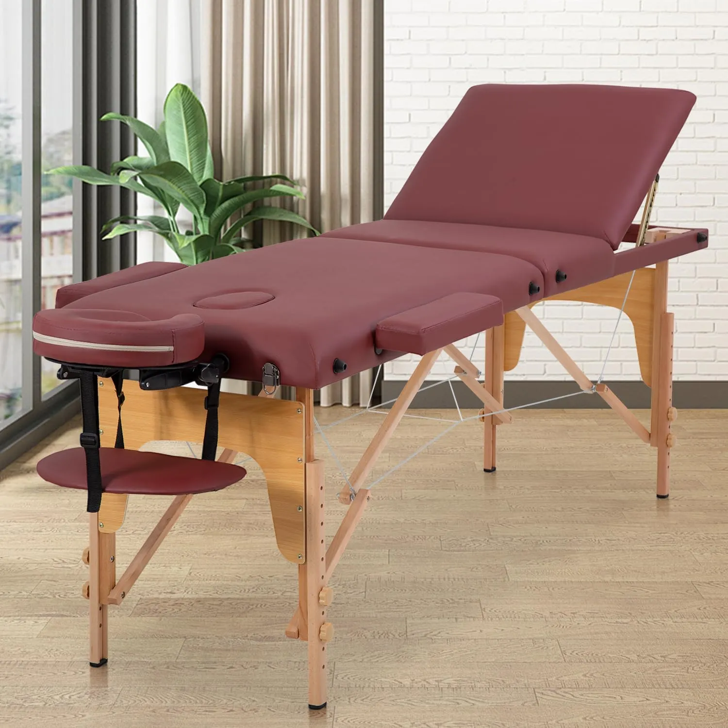 BestMassage Massage Bed Portable Massage Table 28 inche Wide Lash Bed Heigh Adjustable 3 Folding Spa Table with Non-Woven Bag for Spa Footmassage Facial CareSpa Tattoo