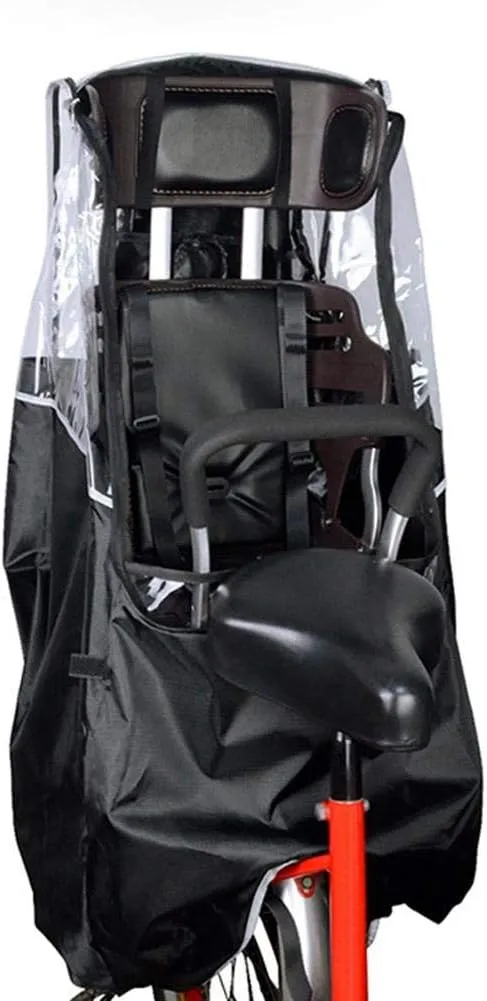 Bike Rear Seat Canopy,Children Bike Raincoat Bike Rainproof Cover Rain Defense Bike Back Seats Rain Coat