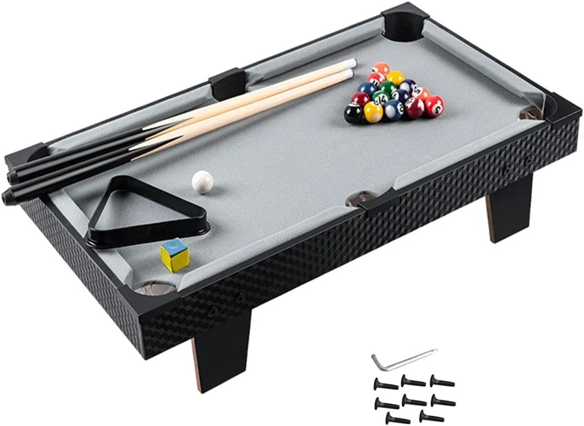 Billiards Game Mini Tabletop Pool Table Set Interactive Toy Leisure Sports Table Game Game Balls Desktop Snooker for Parties