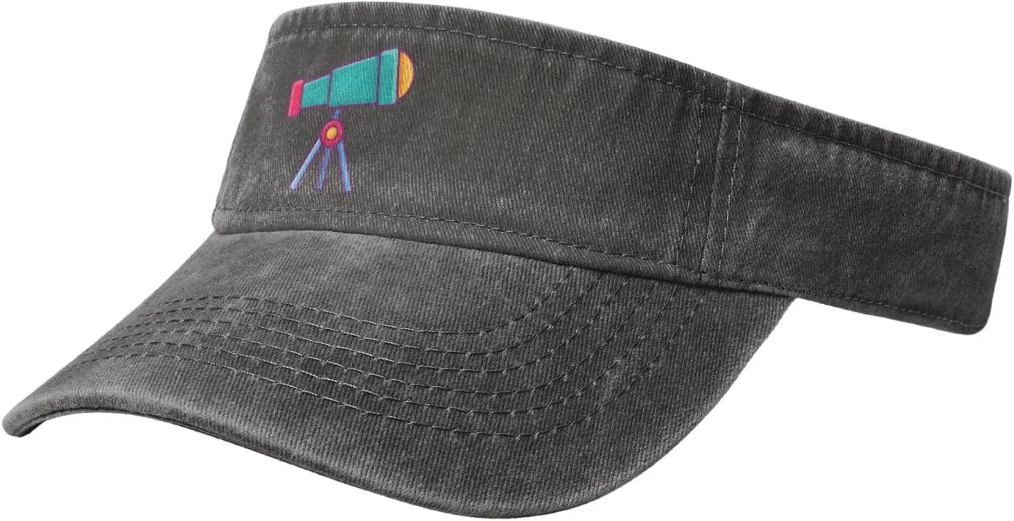 Binoculars Sun Visor Hats Cotton Adjustable Sports Empty Top Baseball Cap for Women Men Golf Cap
