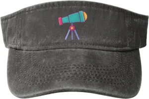 Binoculars Sun Visor Hats Cotton Adjustable Sports Empty Top Baseball Cap for Women Men Golf Cap
