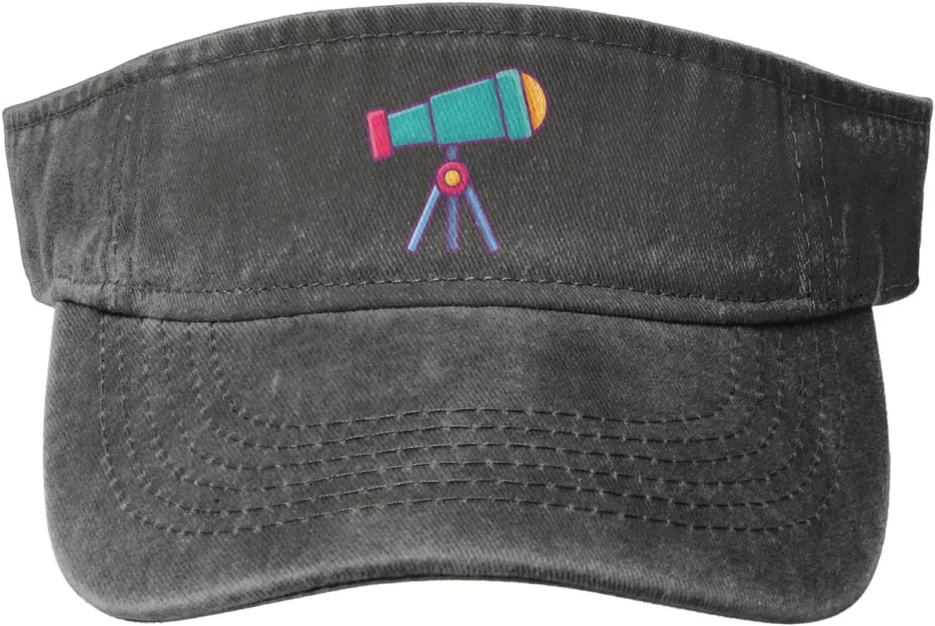 Binoculars Sun Visor Hats Cotton Adjustable Sports Empty Top Baseball Cap for Women Men Golf Cap