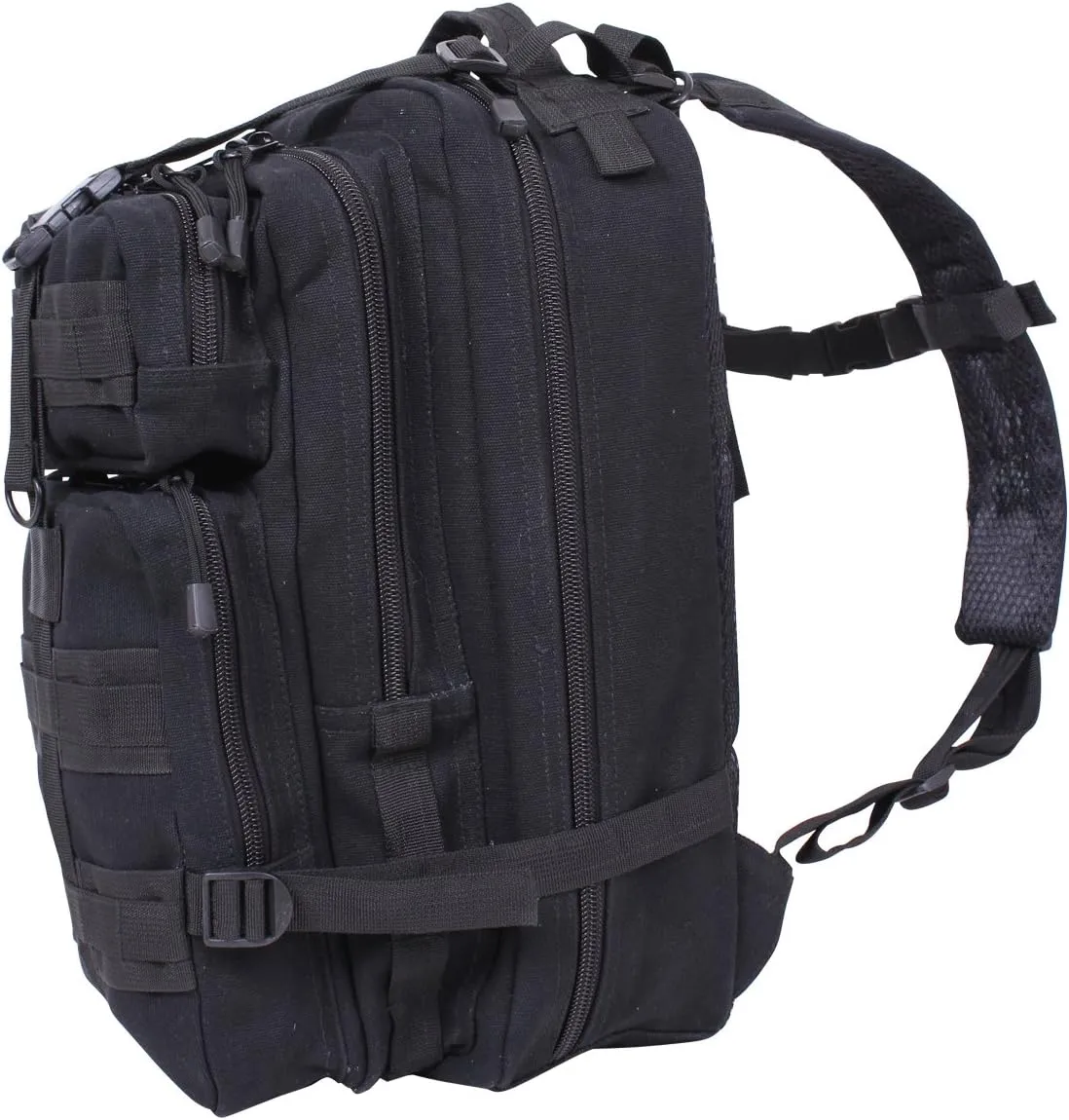 Black Tactical Canvas Go Pack Backpack