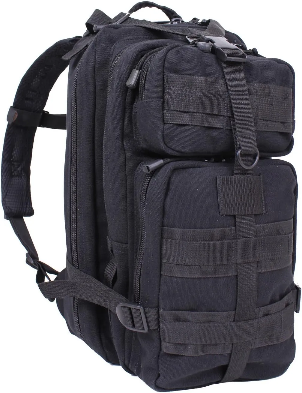 Black Tactical Canvas Go Pack Backpack