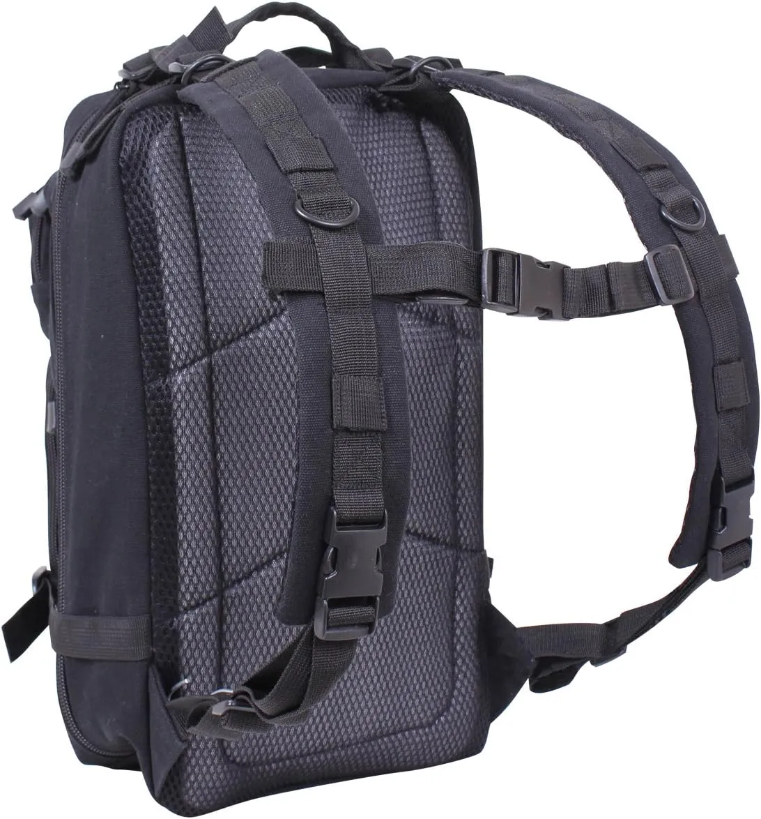 Black Tactical Canvas Go Pack Backpack
