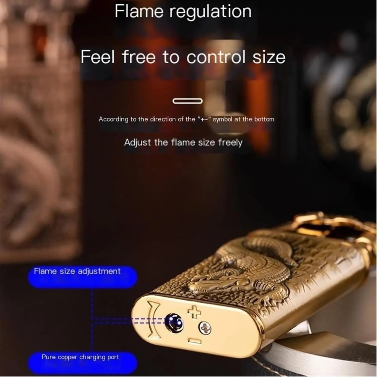 Blue Windproof Straight Flame Butane Lighter Vintage Open Flame Metal Embossed Refillable Fuel Lighters Dual Flame (Butane Not Included)(Whitegreen)