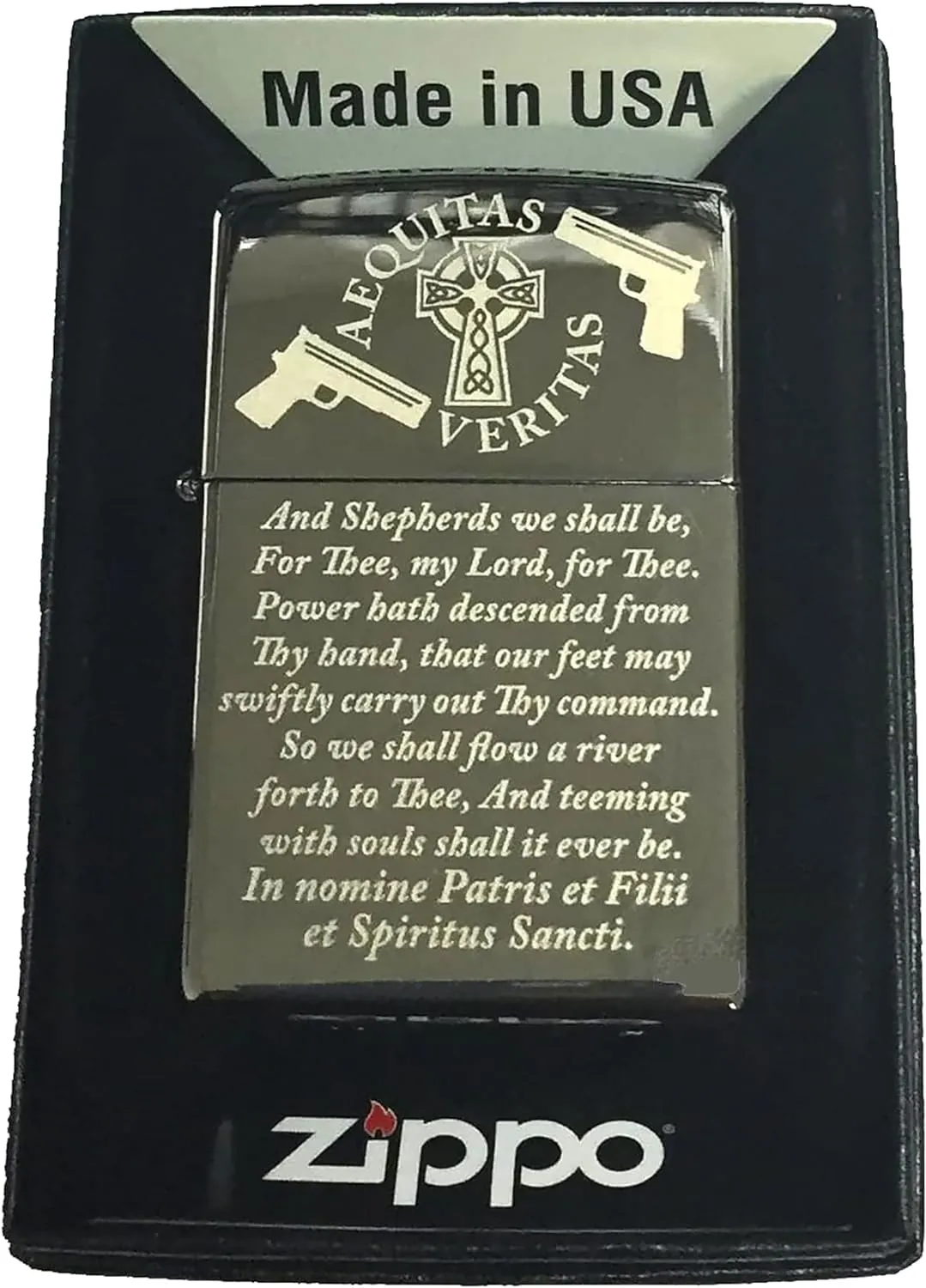 Boondocks Saints Prayer Zippo Lighter Black Ice. - Christmas, Halloween & Valentines Day Gift