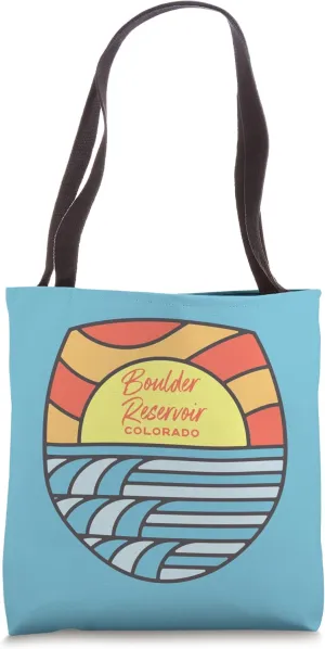 Boulder Reservoir Lake Colorado CO Sunset Souvenir Tote Bag