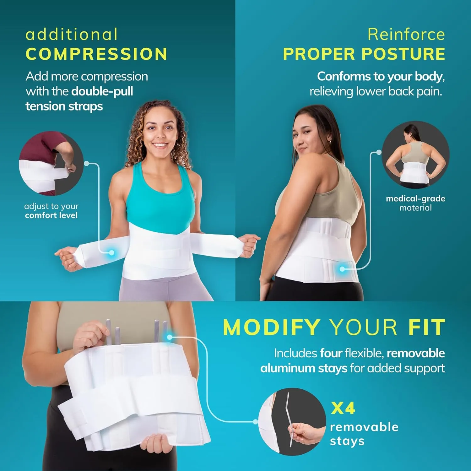 BraceAbility Plus Size 4XL Bariatric Back Brace - XXXXL Big and Tall Lumbar Support Girdle for Obesity Lower Back Pain in Extra Large, Heavy or Overweight Men and Women (Fits 61"-67")