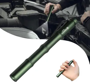 Brinyte PL01 165 Lumen Pen Light Flashlight Dual Mode High Low Ultra Thin AAA Battery Powered Inspection Light for Automotive Repair Mechanics Electricians with Pocket Clip (Green)
