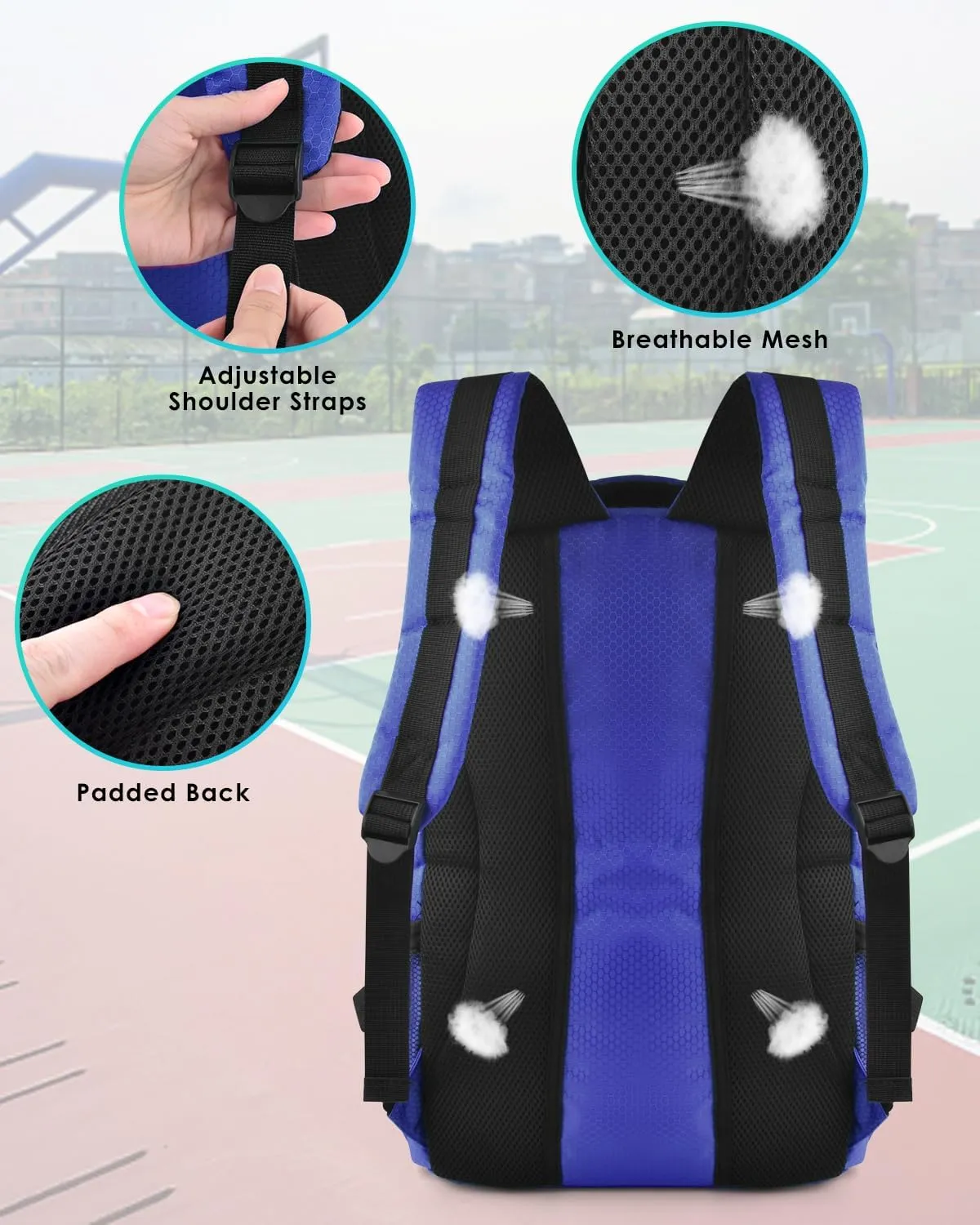 BROTOU Basketball Backpack, Large Basketball Bag with Shoes and Ball Compartment, Soccer Backpacks for Basketball/Volleyball