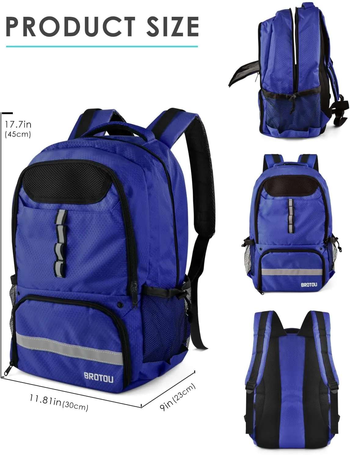 BROTOU Basketball Backpack, Large Basketball Bag with Shoes and Ball Compartment, Soccer Backpacks for Basketball/Volleyball