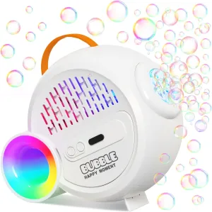 Bubble Machine for Kids Toddlers,Automatic Bubble Maker with RGB Light,Rechargeable Type-C Charge Bubble Blower,Bubble Toy for 3 4 5 6 7 Year Old Boy Girl,Outdoor Party Wedding Birthday Gifts