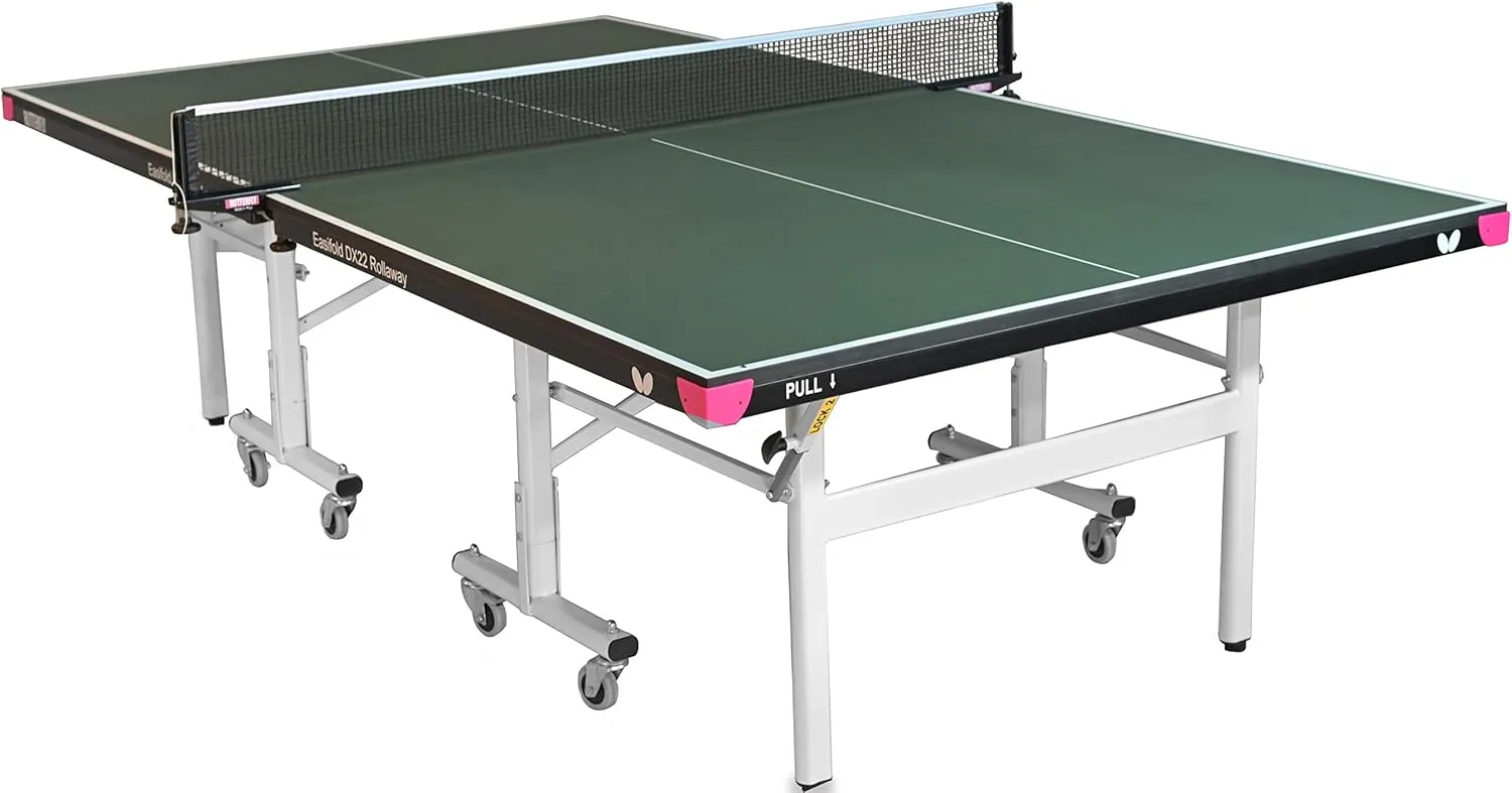 Butterfly Easifold DX 22 Table Tennis Table - 3 Year Warranty Ping Pong Table - 10 Minute Quick Assembly - Folding with Wheels - Compact Storage Ping Pong Table