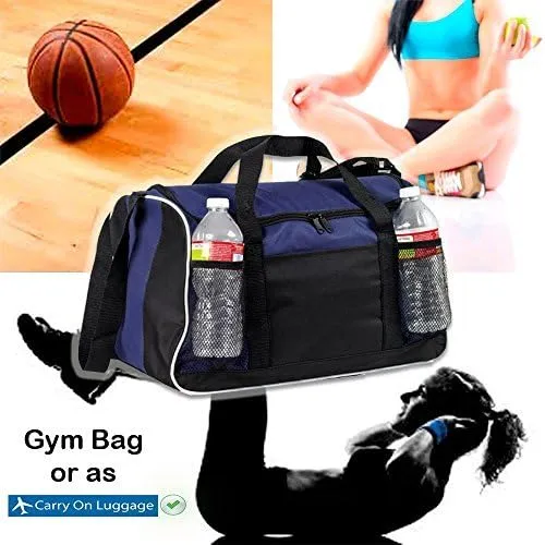 BuyAgain Duffle Bag, 17" Small Travel Carry On Sport Duffel Gym Bag.
