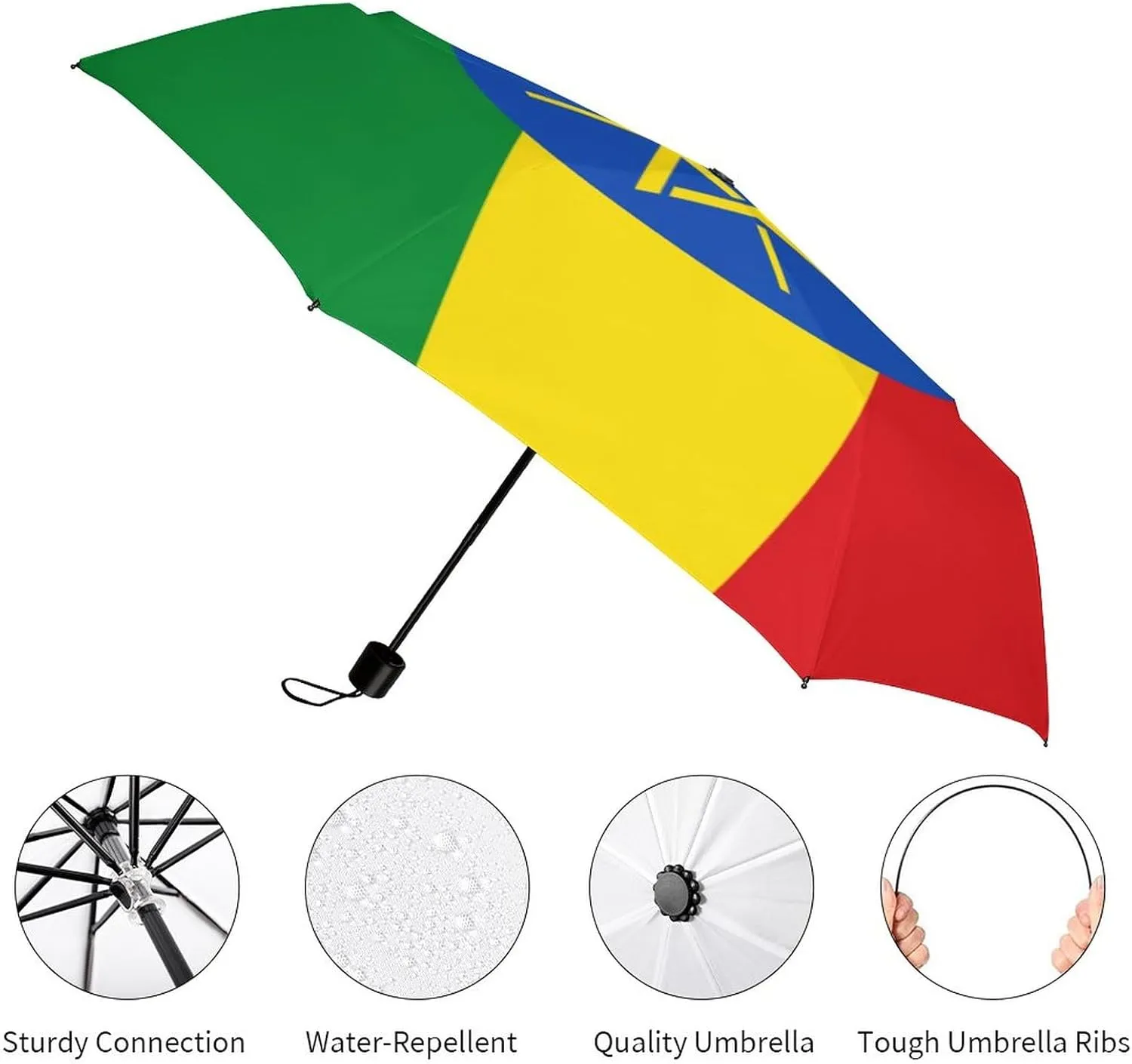 Calculay Argentina Flag Portable Automatic Switch Folding Umbrella Manual Sunshade Anti-UV Travel Umbrella Rainproof And Windproof Suitable for Men And Women