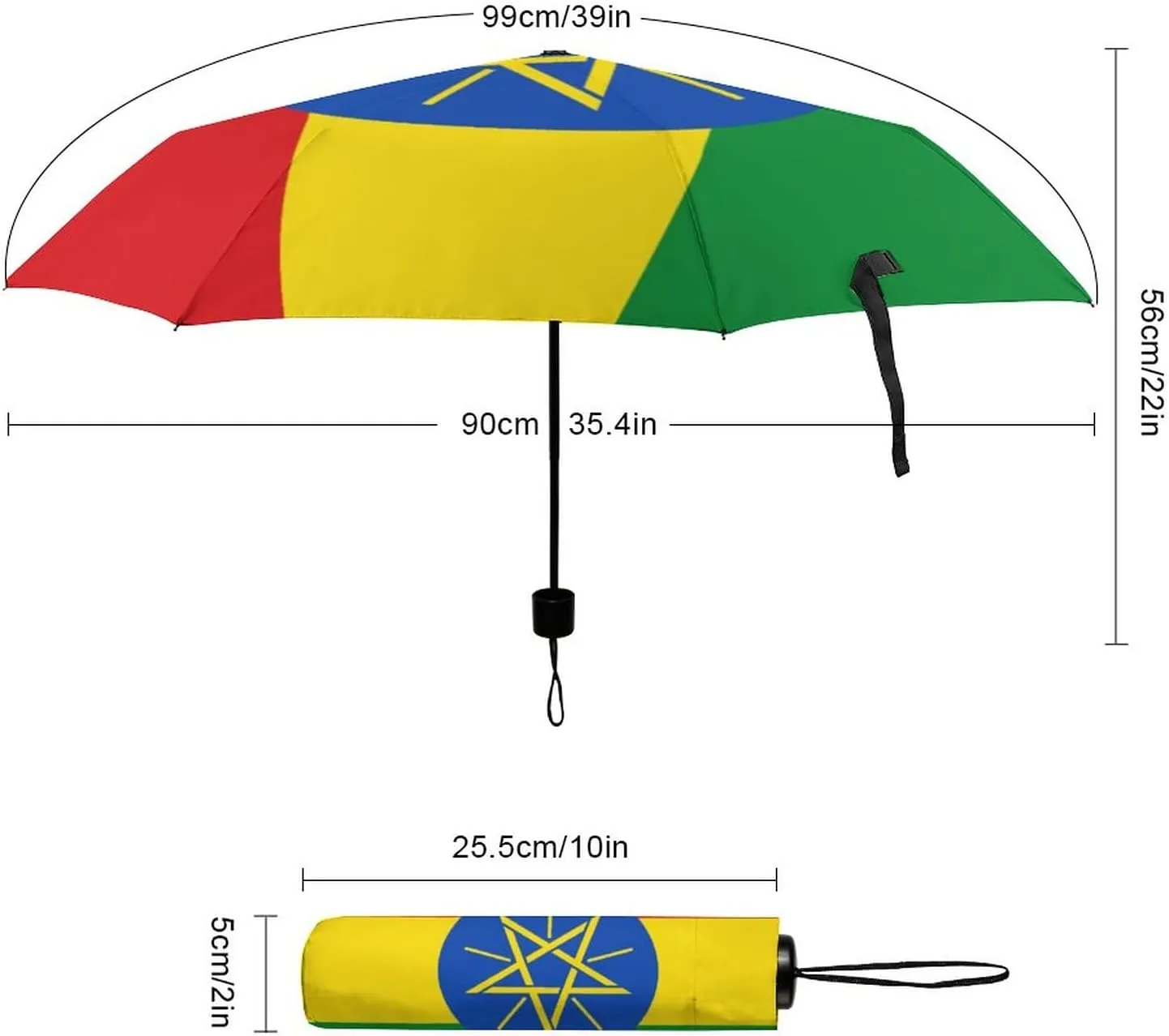 Calculay Argentina Flag Portable Automatic Switch Folding Umbrella Manual Sunshade Anti-UV Travel Umbrella Rainproof And Windproof Suitable for Men And Women