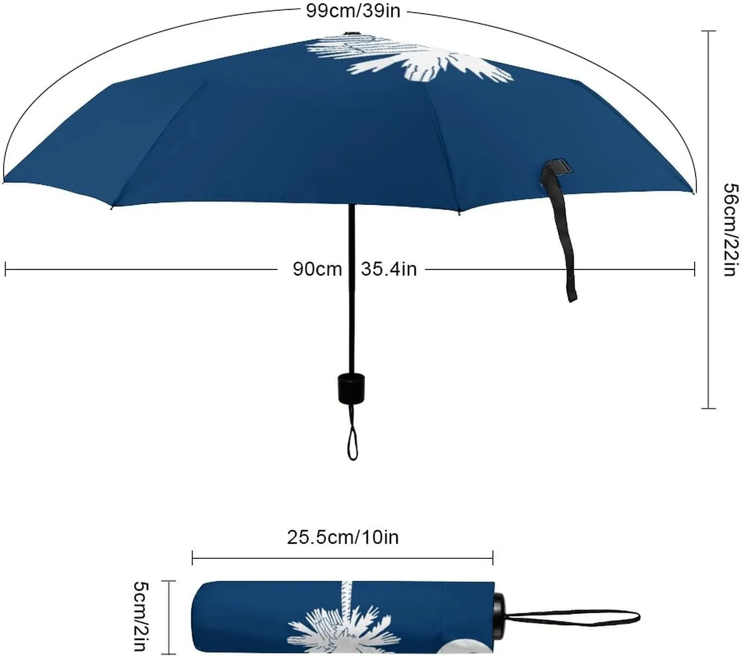 Calculay Russian Flag Portable Automatic Switch Folding Umbrella Manual Sunshade Anti-UV Travel Umbrella Rainproof And Windproof Suitable for Men And Women