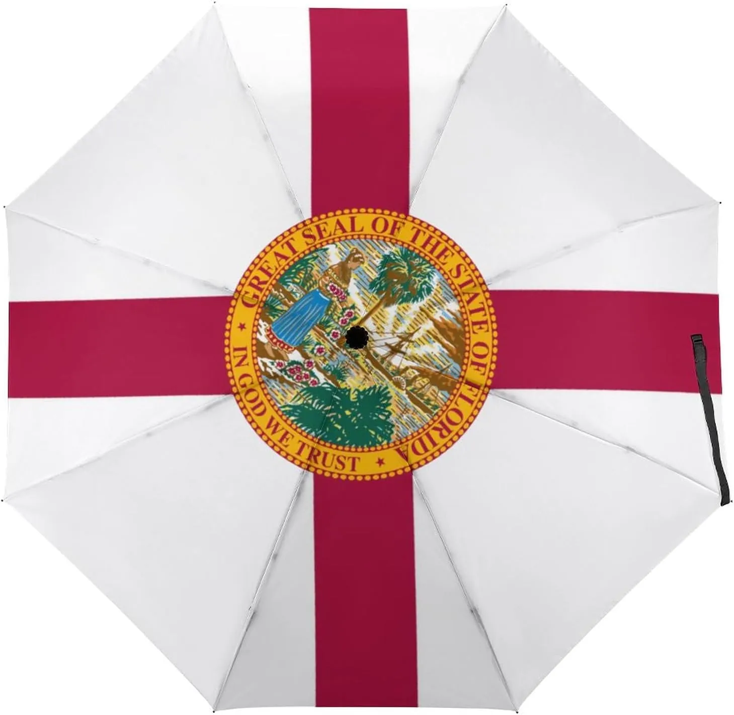 Calculay Russian Flag Portable Automatic Switch Folding Umbrella Manual Sunshade Anti-UV Travel Umbrella Rainproof And Windproof Suitable for Men And Women