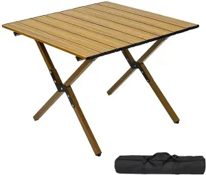 Camp Tables Portable Foldable, Carbon Steel Sturdy Folding Table, Dining Table for Cooking, Camp, Travel, BBQ, Party