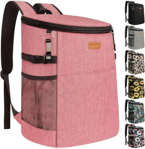 Camping Cooler Backpack 30 Cans, Soft Backpack Coolers Insulated Leak Proof Travel Cooler Bag Waterproof Lunch Picnic Beach Work Trip Thermal Bag Drink Beverage Beer Bag Cooler