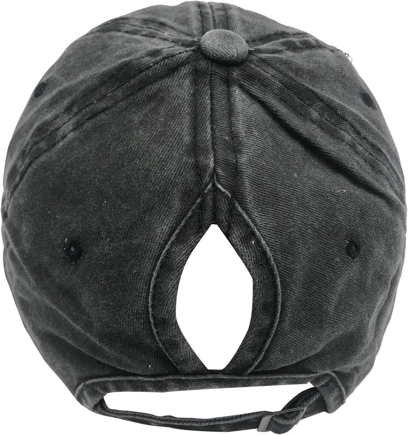 Camping Hair Don't Care Ponytail Hat Vintage Washed Distressed Baseball Dad Cap for Women