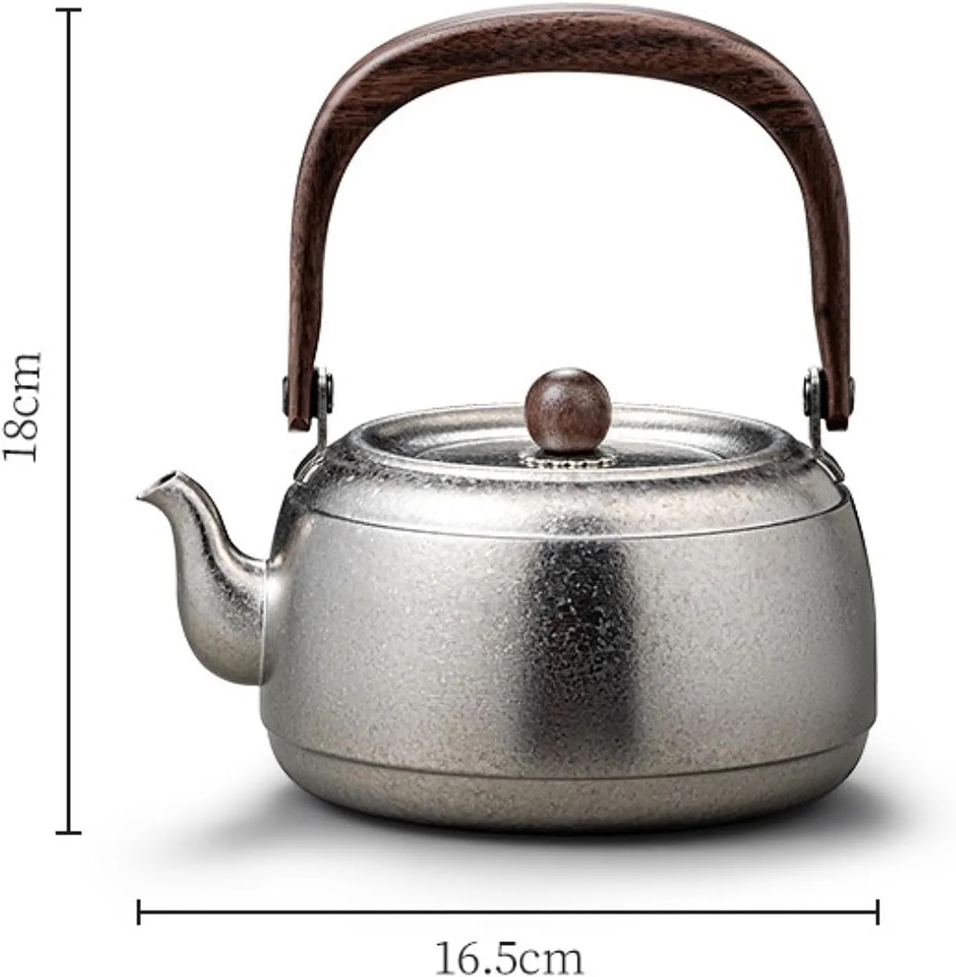 Camping Kettle Water Pot for Boiling Water Over Fire with Lid Coffee Tea Pot Titanium Kettle for Climbing Hiking Picnic