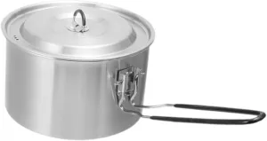 Camping Pot Outdoor Cooking Pot with Handle Practical Compact with Lid Stockpot for Backpacking BBQ Trips Explorers