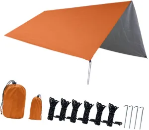 Camping Tarp Shelter Ultralight Compact Portable Camping Canopy Tent Tarp for Hiking Travel Beach Barbecue Outdoor Activities