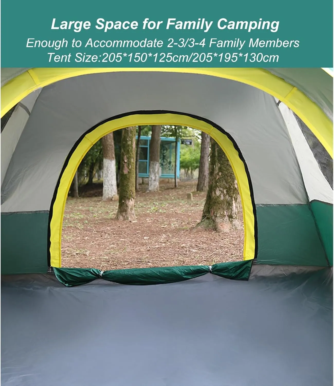 Camping Tent 2-3/3-4 Person Outdoor Dome Tent Automatic Instant Pop Up Tent Beach Camping Folding Tent with Carry Bag Blocks Wind & Rain 2 Doors 2 Windows