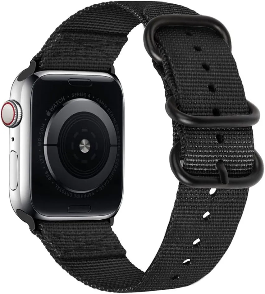 Canvas Nylon strap For watch Ultra/2 9 8 7 49mm 45mm 41mm Breathable replacement wristband For 6 5 4 3 2 SE 44mm 42mm 40mm