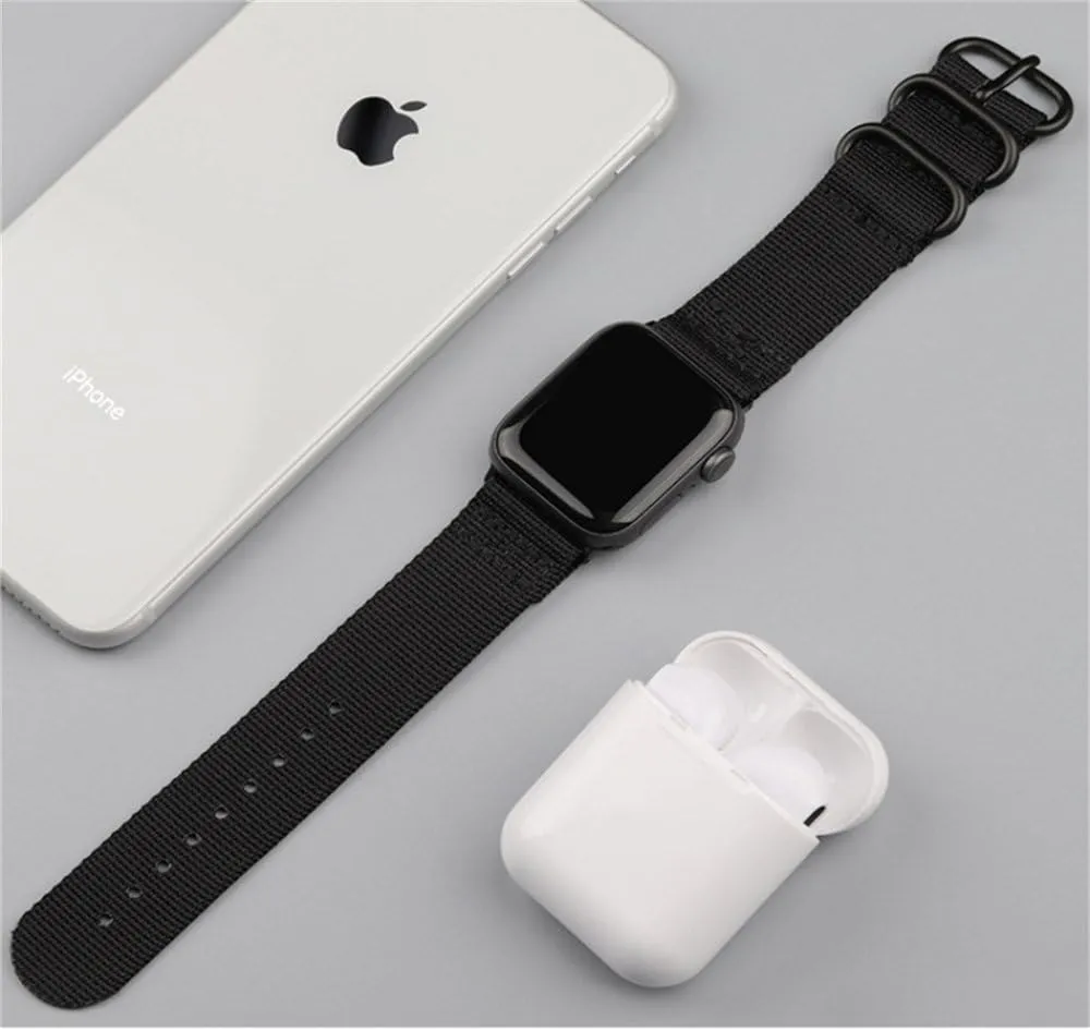 Canvas Nylon strap For watch Ultra/2 9 8 7 49mm 45mm 41mm Breathable replacement wristband For 6 5 4 3 2 SE 44mm 42mm 40mm