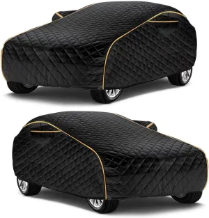 Car Cover Anti-Hail for DeTomaso Longchamp (453 x 153 x 129,5cm),Anti-Ultraviolet, Thickened, Cotton Lining, Anti-Aging, Rainproof, Snowproof, Scratch-Resistant