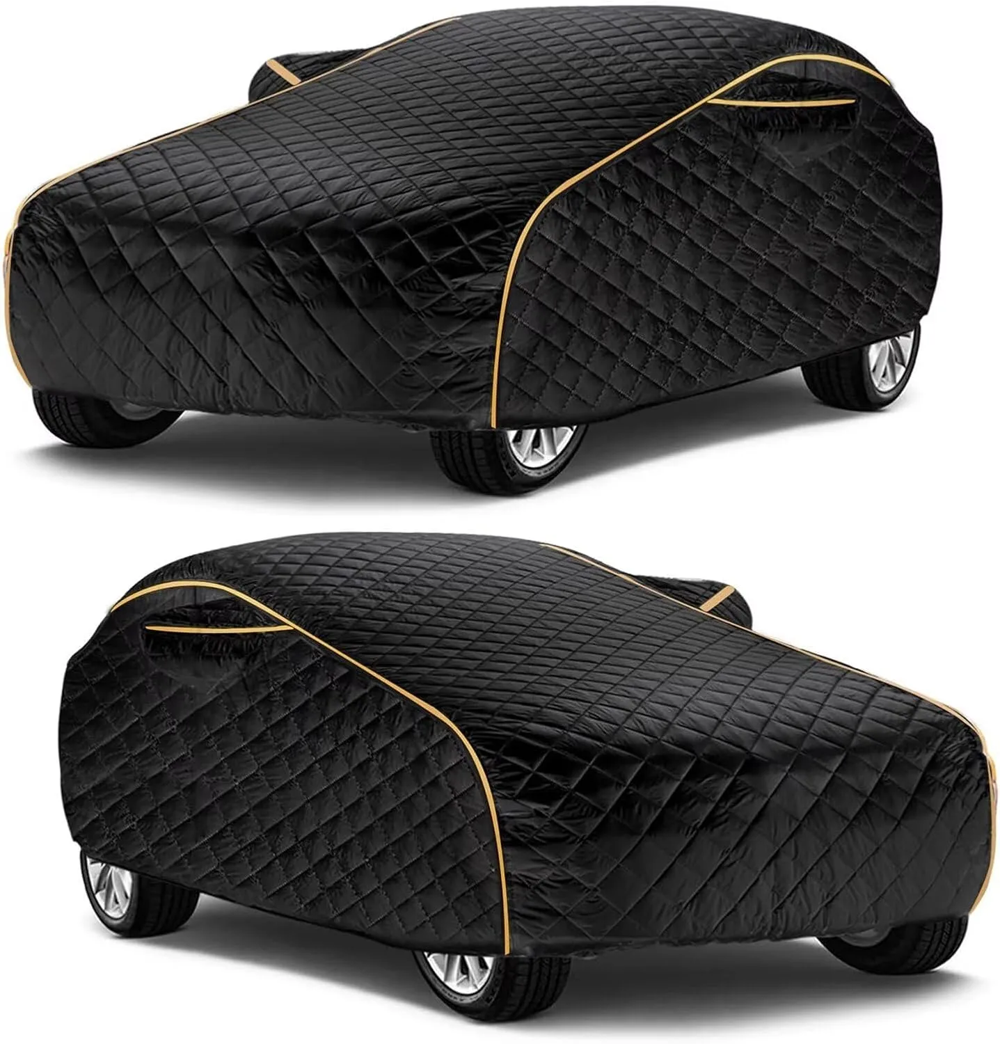 Car Cover Anti-Hail for DeTomaso Longchamp (453 x 153 x 129,5cm),Anti-Ultraviolet, Thickened, Cotton Lining, Anti-Aging, Rainproof, Snowproof, Scratch-Resistant