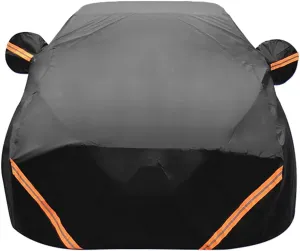 Car Cover Compatible with Ligier JS50, All Weather Waterproof UV Proof Snow Proof Outdoor Full Cover(Black)