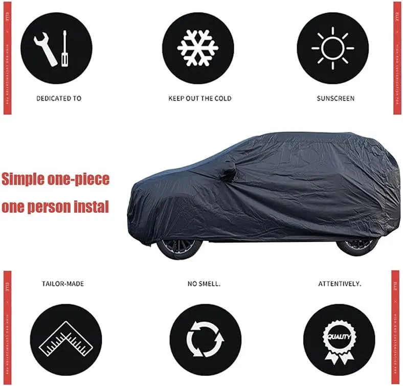 Car Cover Compatible with TVR / 350i Cerbera Chimaera Griffith S2 S3 Full Car Covers All Weather Waterproof Rainproof (Color : Black, Size : Griffith)