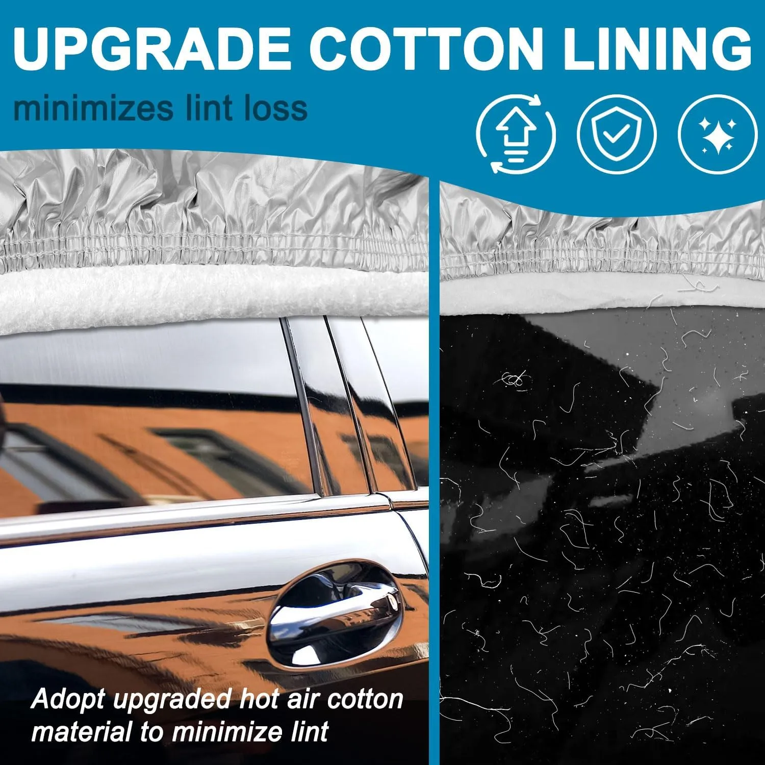 Car Cover for 1998-2024 Volkswagen New Beetle 2 Door,Full Exterior Car Cover for Automobiles All Weather Waterproof Heavy Duty,Zipper/Cotton Design Sun Winter UV Proof Custom fit【210T Taffeta】- Silver
