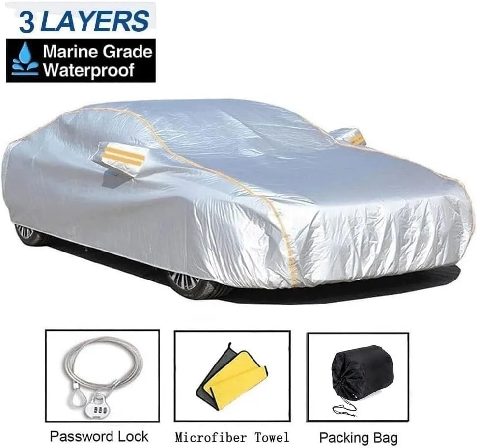Car Cover for Ligier JS50 |Indoor and Outdoor Universal Full Car Cover Windproof Dustproof Scratch Resistant Waterproof UV-Proof car Tarpaulin All-Weather Protection (Color : Black)