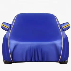 Car Cover for Ligier JS50,Full Car Cover Waterproof Scratch Resistant Breathable Anti UV Car Tarpaulin Winter Car Cover，with Side Zipper Reflective Strip ，Outdoor Vehicle Dust(Blue)