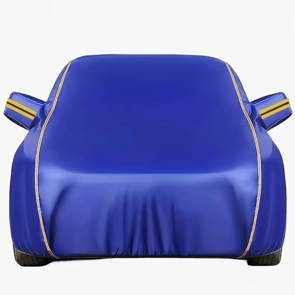 Car Cover for Ligier JS50,Full Car Cover Waterproof Scratch Resistant Breathable Anti UV Car Tarpaulin Winter Car Cover，with Side Zipper Reflective Strip ，Outdoor Vehicle Dust(Blue)