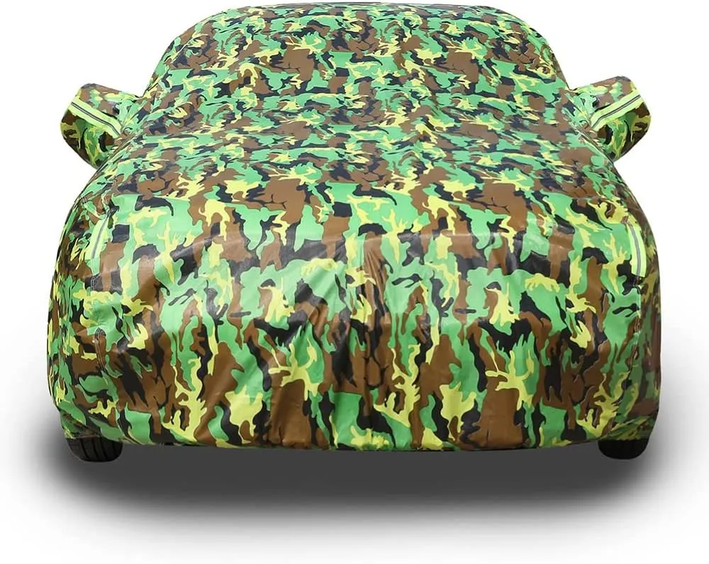 Car Cover for Nissan Micra K13 Visia First/Acenta/Tekna 2010-2017 Suitable Allweather Snow Protectionwaterproof Rainproof Full Coverage of UV Ray Proof Durable,Green
