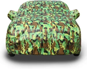 Car Cover for Nissan Micra K13 Visia First/Acenta/Tekna 2010-2017 Suitable Allweather Snow Protectionwaterproof Rainproof Full Coverage of UV Ray Proof Durable,Green