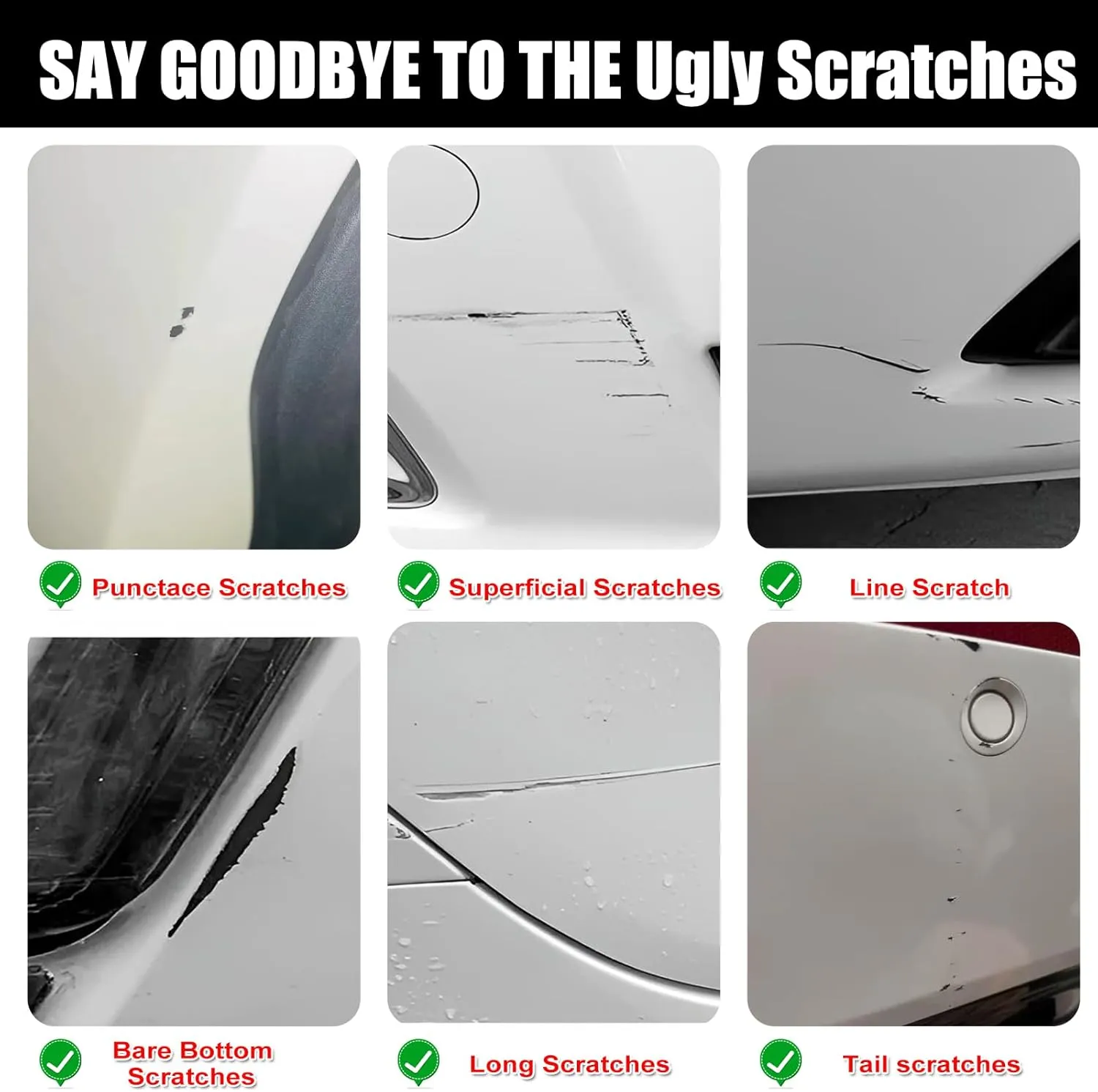 Car Touch Up Paint(Black Raven(GBA/WA8555)) for Cadillac, Car Paint Scratch Repair Kit, Quick & Easy Solution to Repair, 2 in 1 Scratch Remover Pen with 2PCS Disposable Micro Applicators