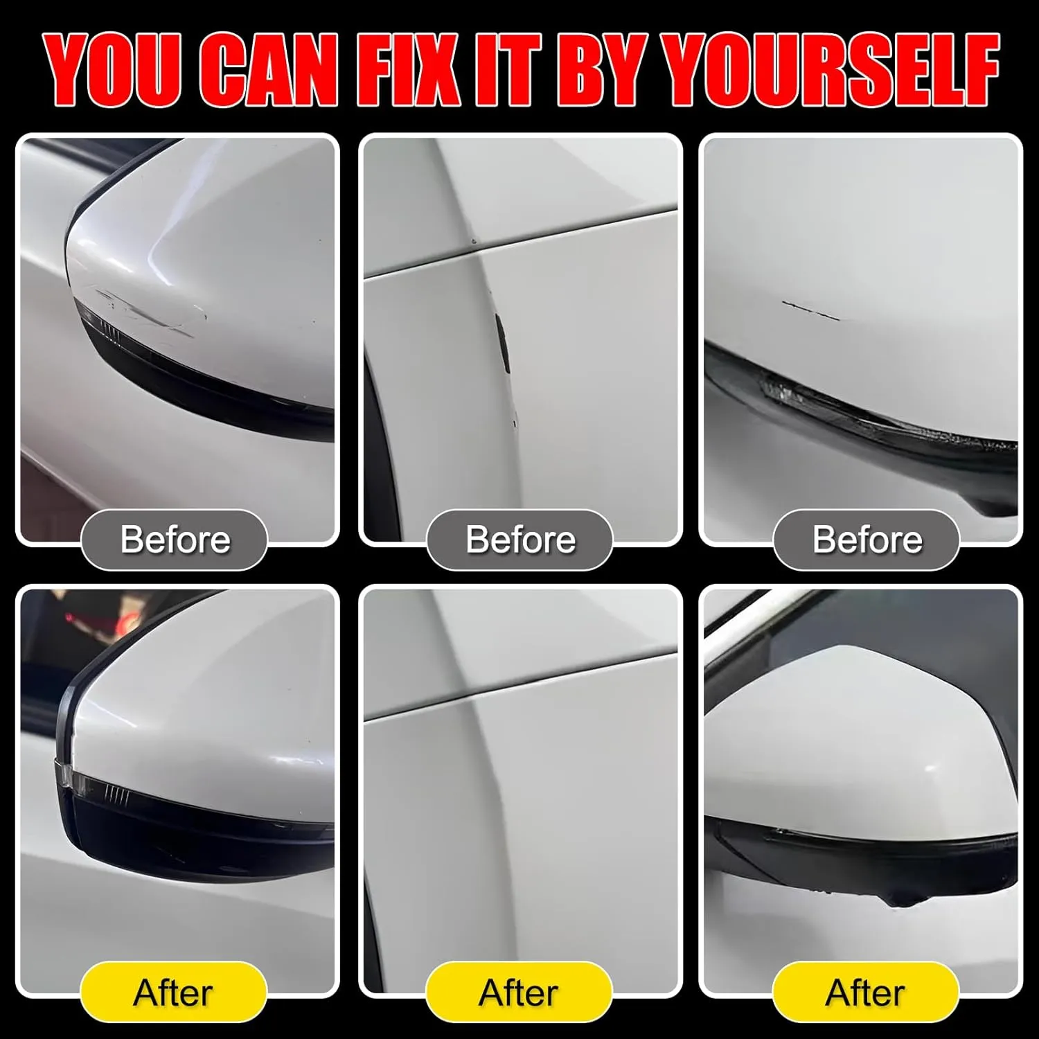 Car Touch Up Paint(Black Raven(GBA/WA8555)) for Cadillac, Car Paint Scratch Repair Kit, Quick & Easy Solution to Repair, 2 in 1 Scratch Remover Pen with 2PCS Disposable Micro Applicators