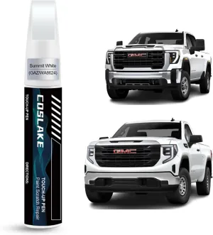 Car Touch Up Paint(Summit White/Interstellar White(GAZ/WA8624)) for GMC, Car Paint Scratch Repair Kit, Quick & Easy Solution to Repair, 2 in 1 Scratch Remover Pen with Color-Matched