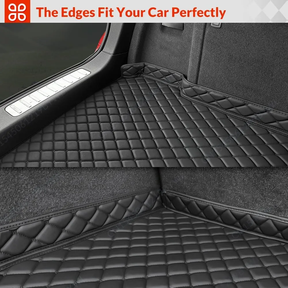 Car Trunk Mat for Borgward Borgward Bx5 2017 2018 2019 2020, Custom Fit PU Leather Cargo Liner, All-Weather Waterproof Rear Trunk Liner Protector, Auto Interior Accessories